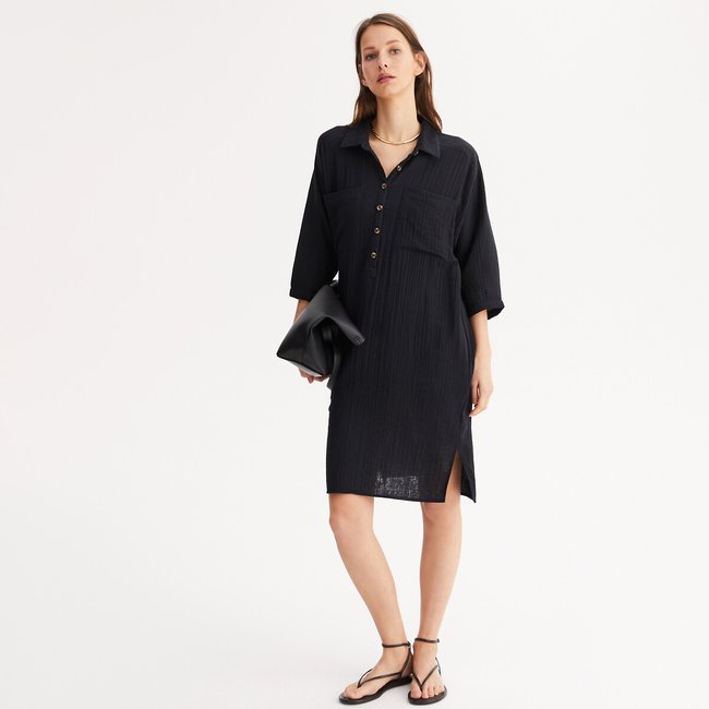 Robe droite, longueur genou en coton - ANNE WEYBURN