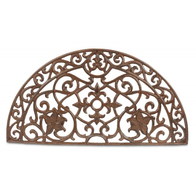 Paillasson demi lune fonte Couleur marron <span itemprop=