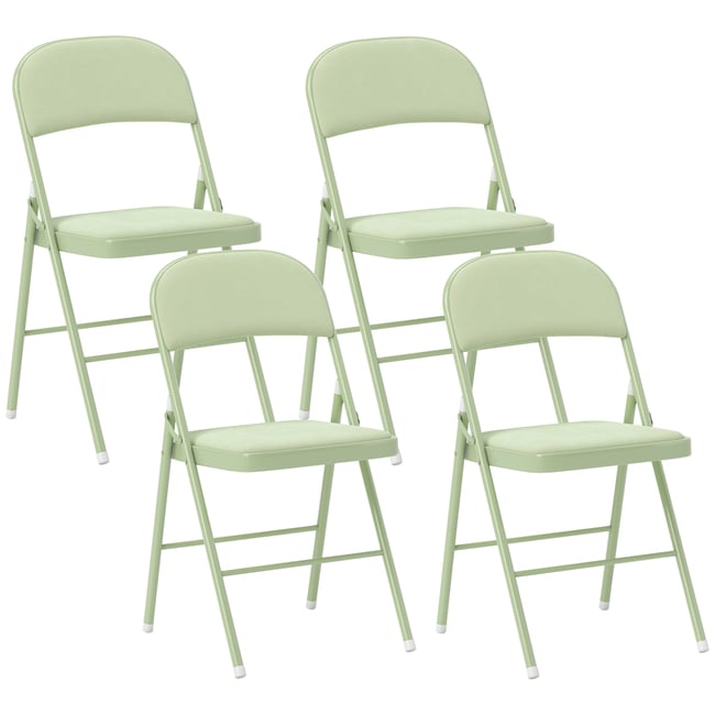 Chaise pliante Velours (100 % polyester) Vert Couleur vert <span itemprop=