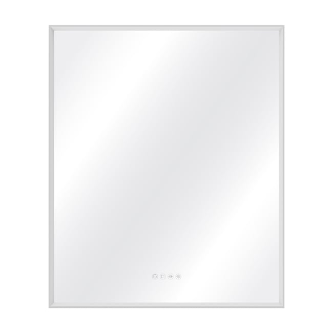 Miroir lumineux cadre chromé, NEO FRAME Couleur argent <span itemprop=