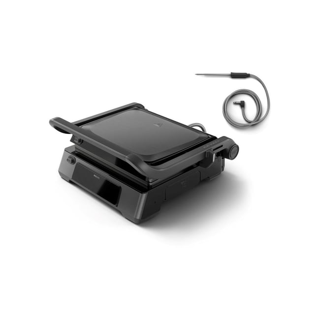 Grille-viande 7000 Series HD6307/70 noir sonde de cuisson, plaques amovibles, à poser, 29x26 cm - PHILIPS