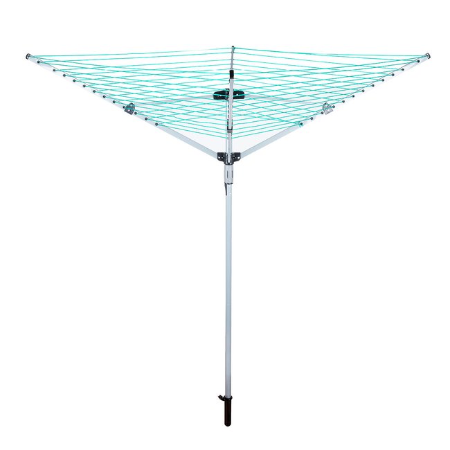 40m 4 Arm Rotary Airer, grey, OUR HOUSE