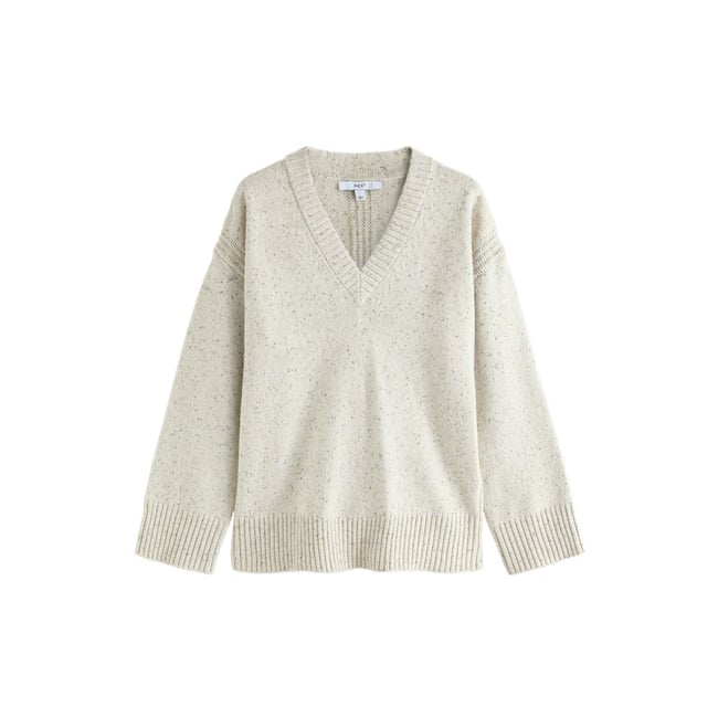 Pull surpiqué décontracté à col v - NEXT