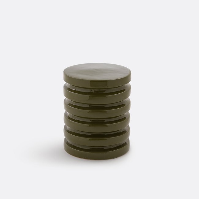 Beistelltisch Kerros, Keramik khaki <span itemprop=
