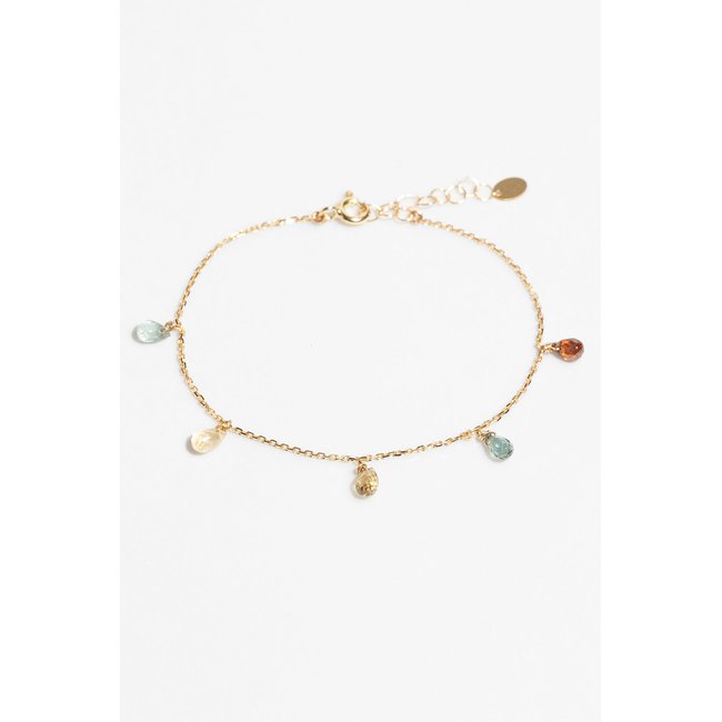Bracelet chaîne pampille Sofia - Or 750‰ Saphir default title <span itemprop=