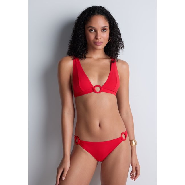 Bas de maillot de bain Mini-coeur Call Of The Sea rouge <span itemprop=
