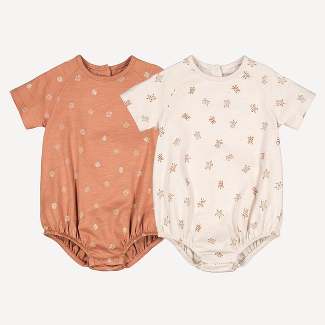 Lot de 2 barboteuses, imprimé tortues imprimé <span itemprop=