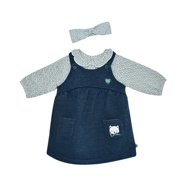 Chemisier robe bandeau mae molleton bleu <span itemprop=