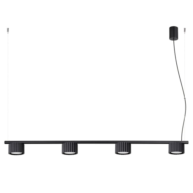 Lustre Aluminium Noir Gx53 4 AURA Couleur noir <span itemprop=