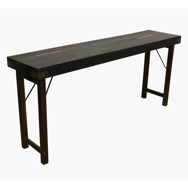 Console vintage pliante en bois - VINTAGE Couleur noir <span itemprop=