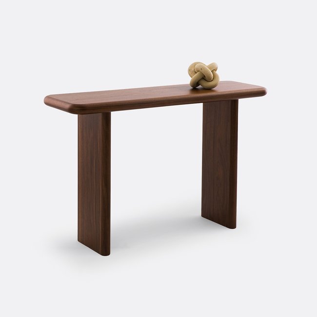 Consola de chapa de nogal, Curva color nogal <span itemprop=