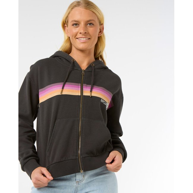 Sweat SURFARAMA ZIP THRU washed black <span itemprop=