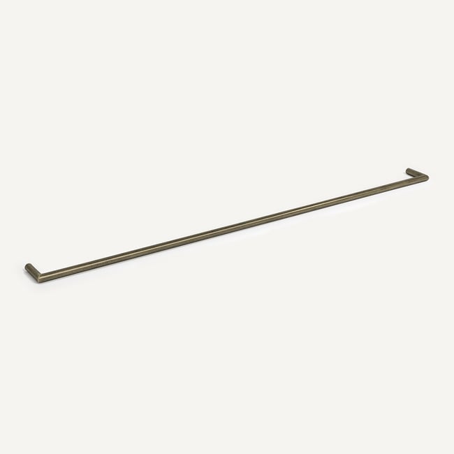 Barre de penderie L110cm dressing métal, Johanez laiton vieilli <span itemprop=