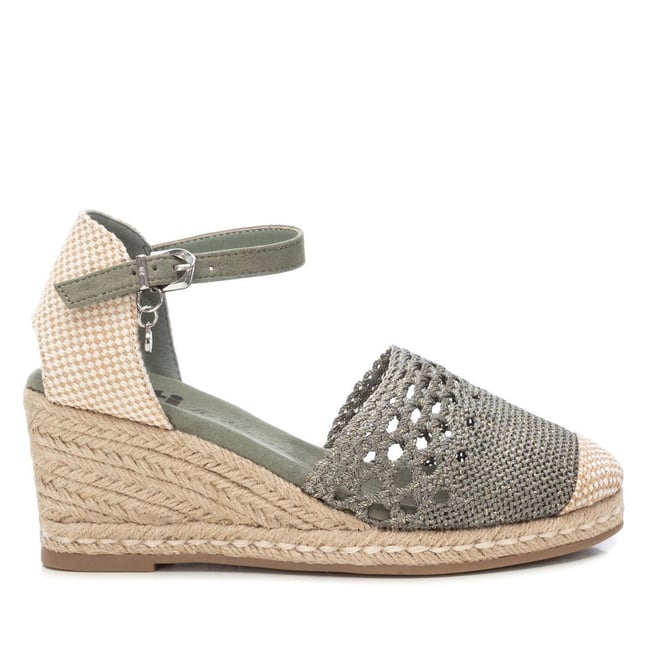 Chaussure Espadrilles Coin Décontractée Boucle kaki <span itemprop=
