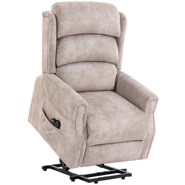 Fauteuil releveur multifonctionnel Velours Couleur beige <span itemprop=
