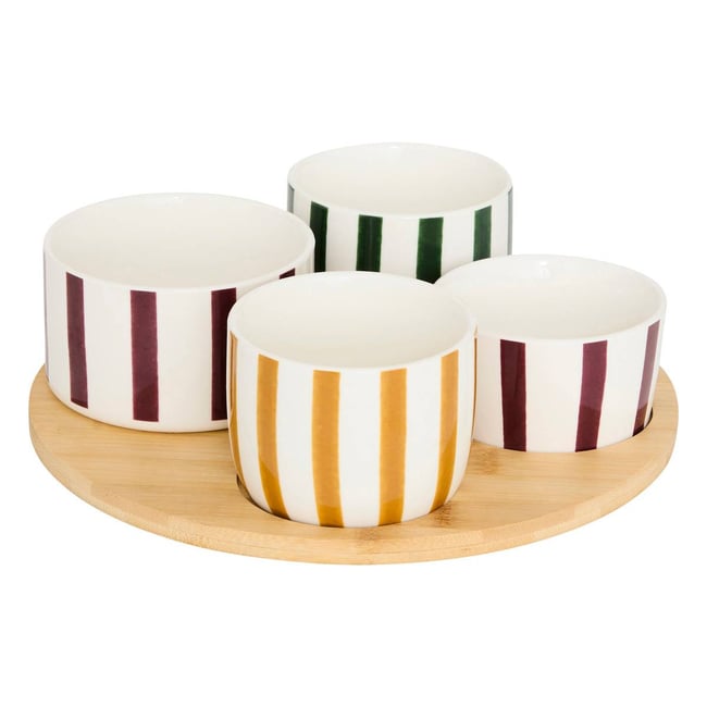 Service apéritif 4 pièces CHERIE CHERRY Couleur transparent <span itemprop=