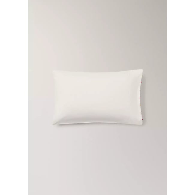Taie d’oreiller berceau 100 % coton 30x50 cm blanc cassé <span itemprop=