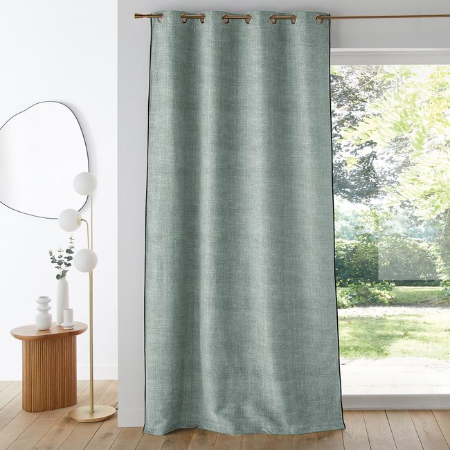 Rideau œillets effet chenille, Figuera gris minéral <span itemprop=
