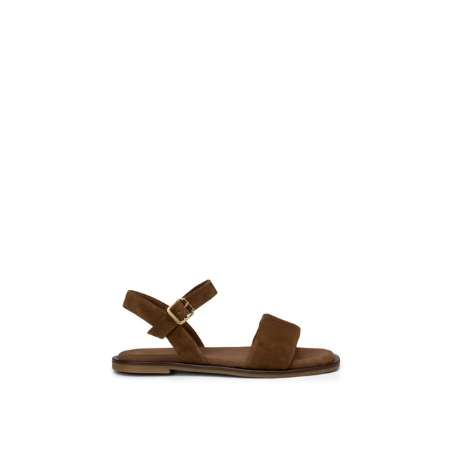 Sandale en cuir velours doux braun <span itemprop=