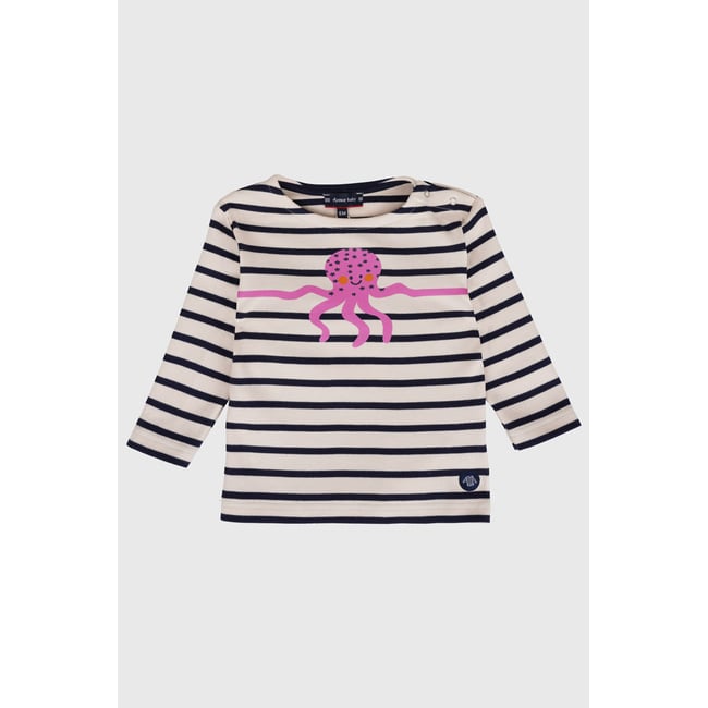 Marinière en coton épais BABY scotch / marine deep <span itemprop=