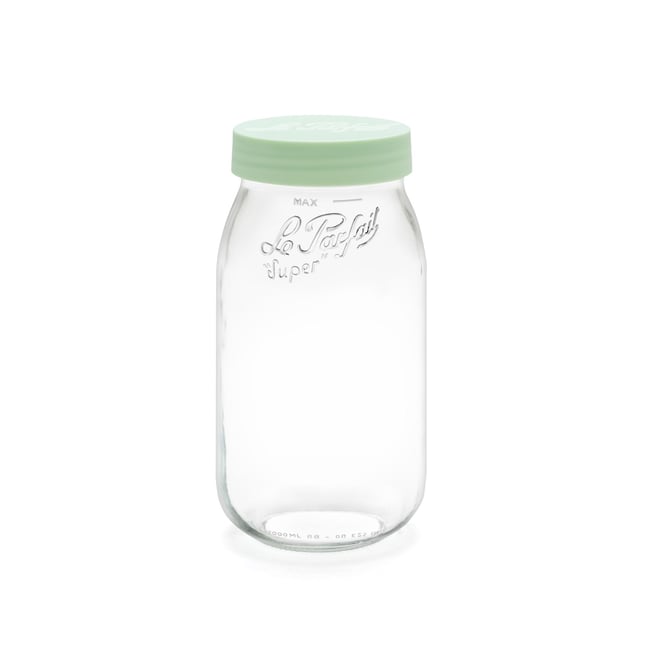 Bocal en verre avec couvercle 2L, LE PARFAIT Couleur transparent-vert <span itemprop=