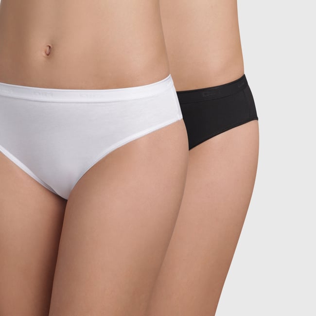 Culottes midi biologique COTON PLUS, lot de 2 noir <span itemprop=