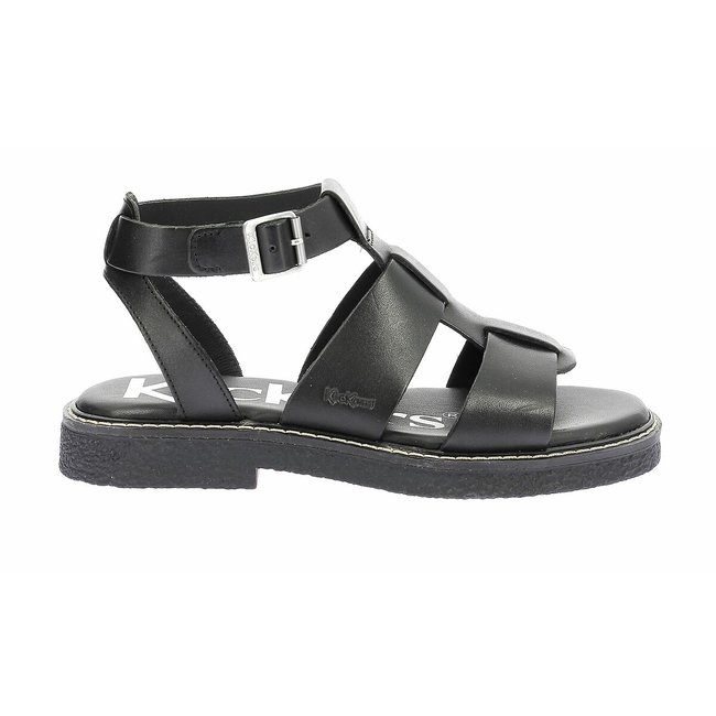 Sandalias de piel Kick Lila negro <span itemprop=
