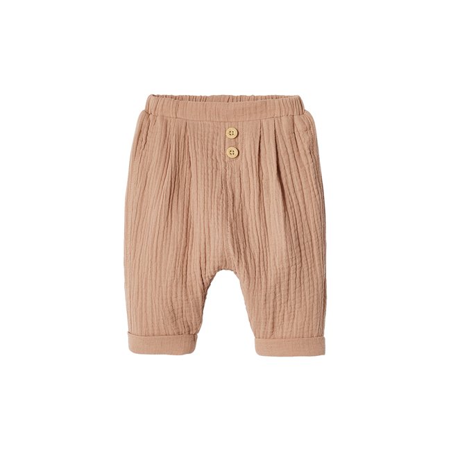 Pantalon coupe sarouel en gaze de coton - VERTBAUDET