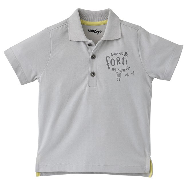 Polo Uni Gris gris <span itemprop=
