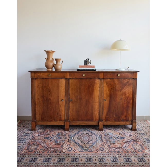 Enfilade style Empire en bois Margaret N°477 - Bon état Couleur bois foncé <span itemprop=