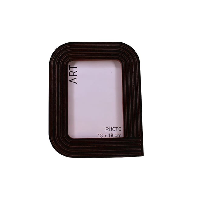 Cadre photo bois structuré 20x25 cm Couleur marron <span itemprop=