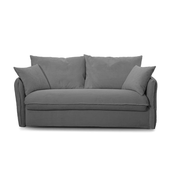 Canapé convertible 3 places en velours côtelé L185 cm - MIRA - CALICOSY