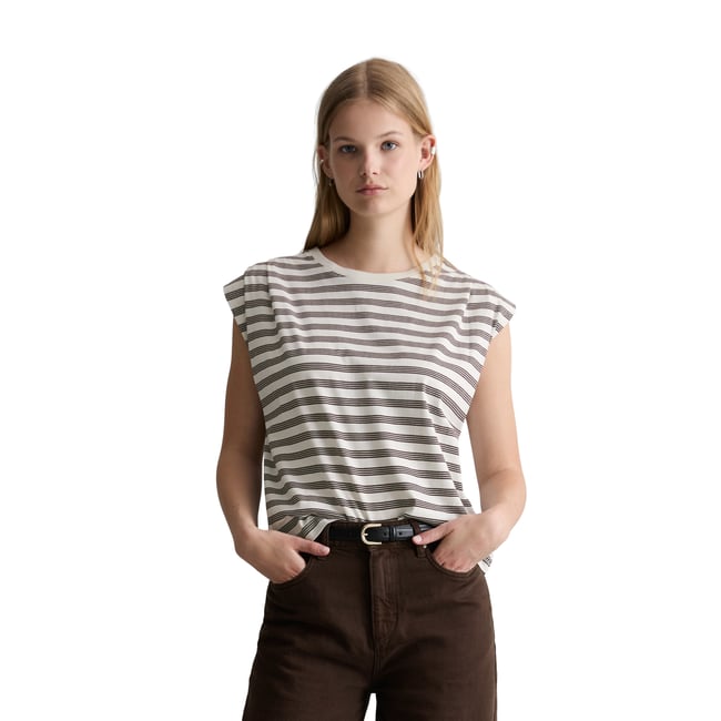 T-shirt rayé relaxed en pur coton organique - MARC O’POLO DENIM