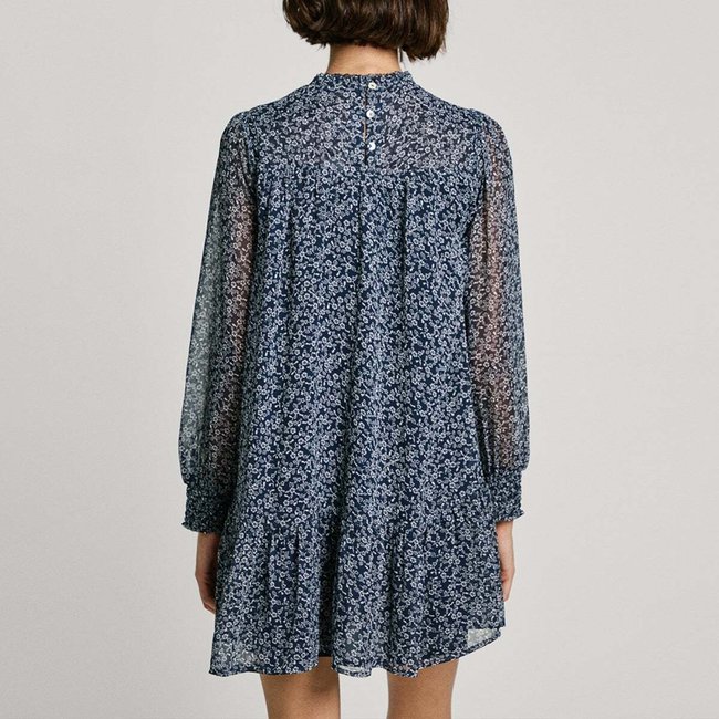 Robe Courte À Imprimé Floral bleu dulwich <span itemprop=