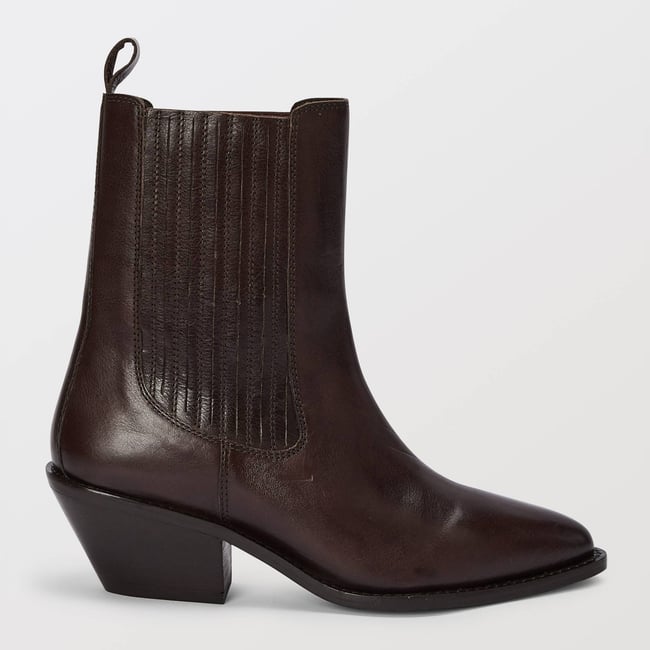 Santiags en cuir fondant <span itemprop=