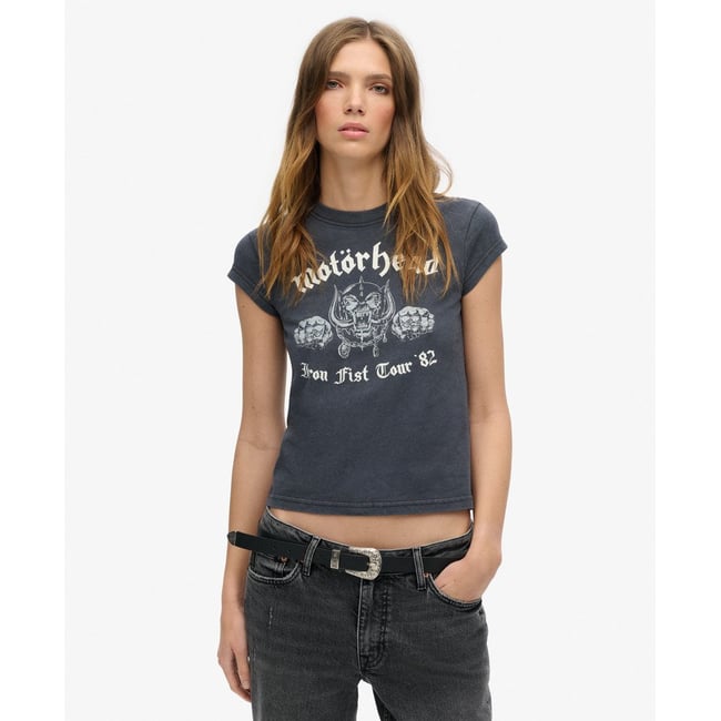 T-shirt à mancherons Motörhead x noir merch moyen <span itemprop=