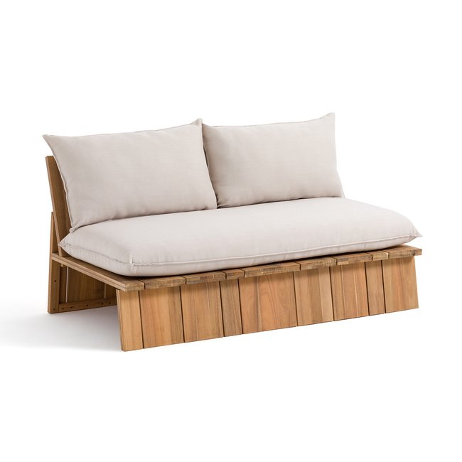 Canapé de jardin, acacia, Brut acacia <span itemprop=