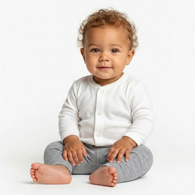 Legging bébé - Très bon état gris <span itemprop=