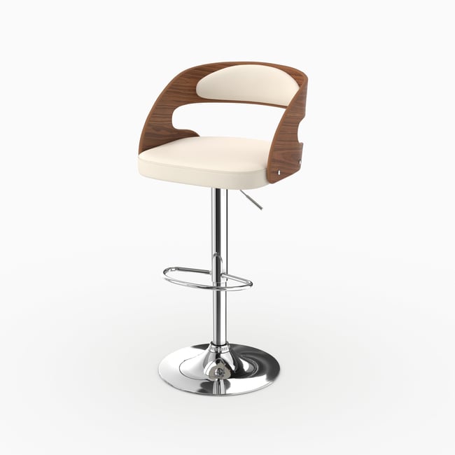 Chaise de bar réglable 62/84 cm en cuir synthétique - LOUIS - MAISON PAVANE