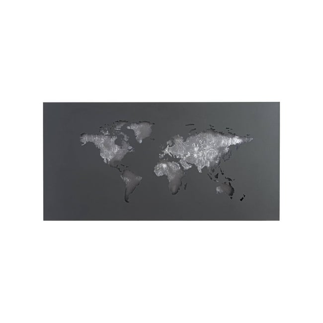 Applique en métal moderneLED, World Couleur anthracite, argent <span itemprop=