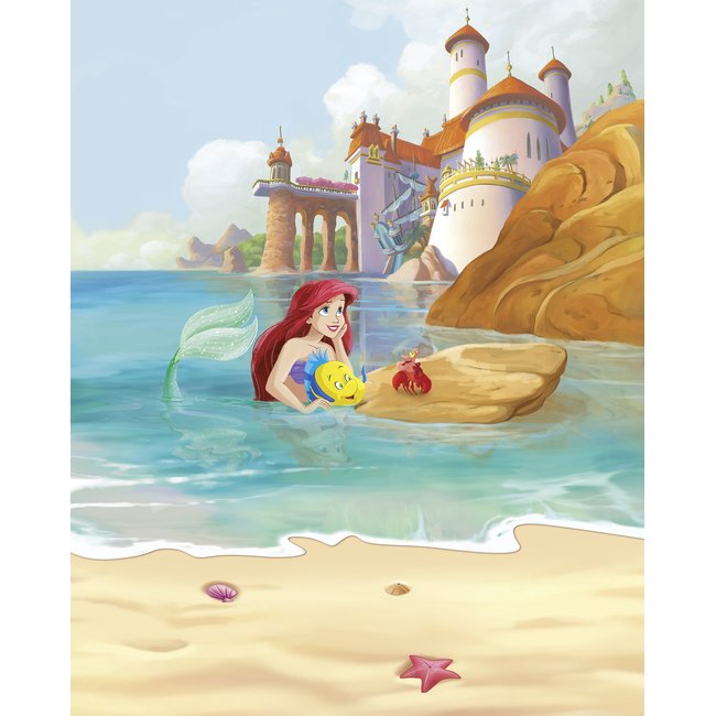 Papier peint Komar - Disney Ariel Daydream - 200 x 250 cm Couleur bleu <span itemprop=
