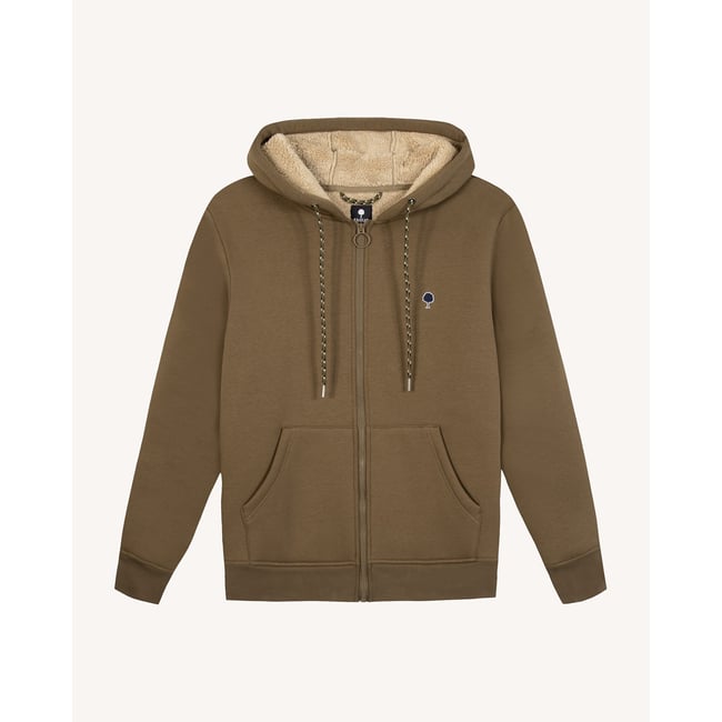 Sweat coton MEYGAL marron <span itemprop=