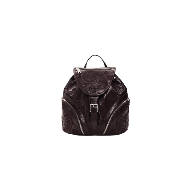 Petit sac à dos effet cuir rouge <span itemprop=