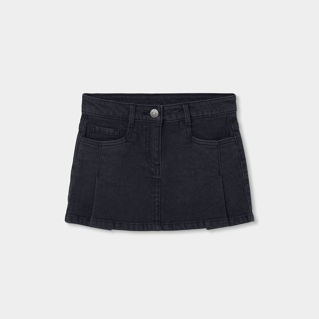 Jupe en denim avec poches noir <span itemprop=