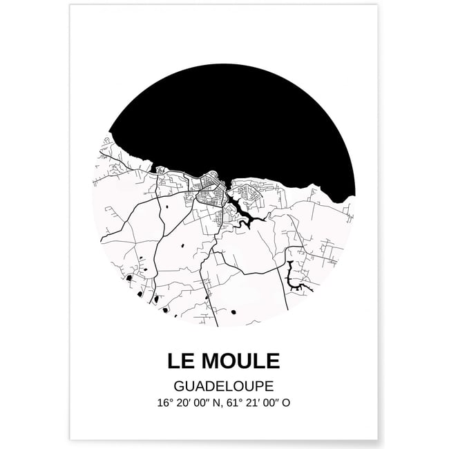 Affiche Carte Le Moule Couleur blanc <span itemprop=