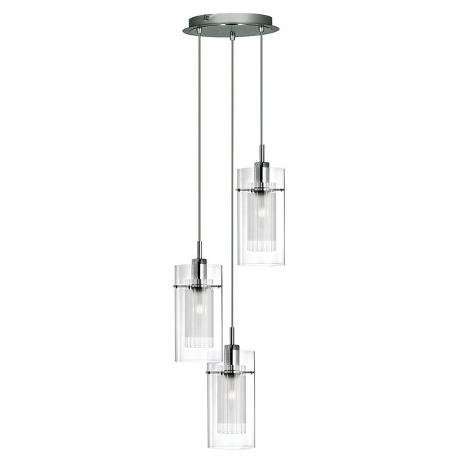 Echo 3 Light Multi-Drop Pendant Ceiling Light - SO'HOME