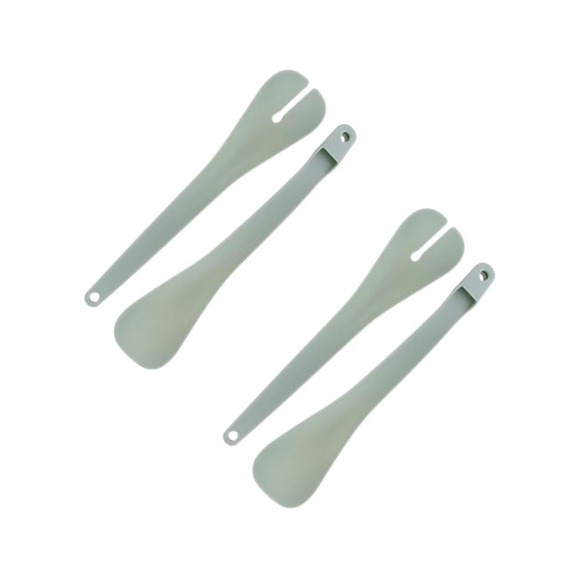 Set de 2 ustensiles de cuisine couverts à salade BASIC Couleur vert <span itemprop=