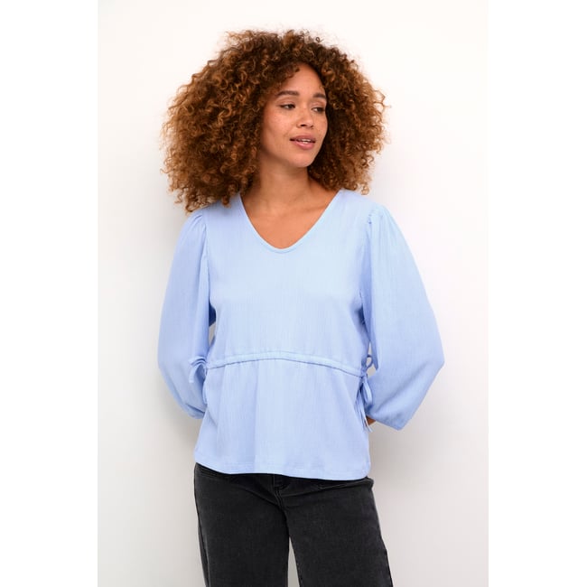 Long sleeved blouse bleu windsufer <span itemprop=