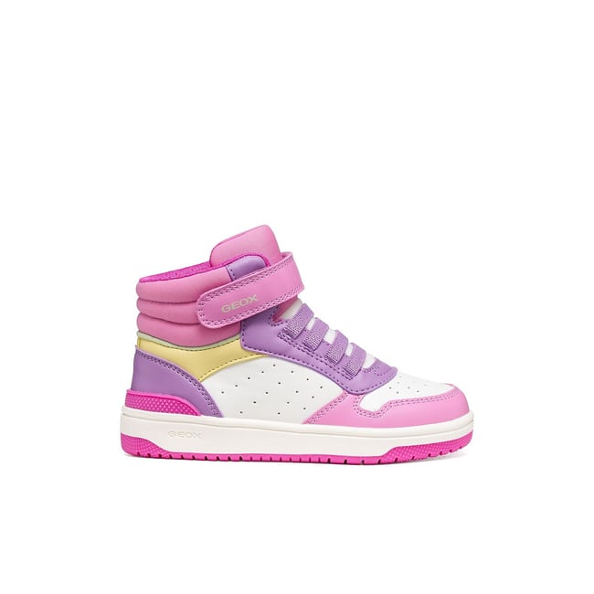 Baskets montantes, WASHIBA blanc/rose <span itemprop=