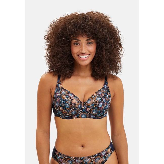 Soutien-gorge SUZIE FANTAISIE imprimé floral gipsy bleu marine <span itemprop=